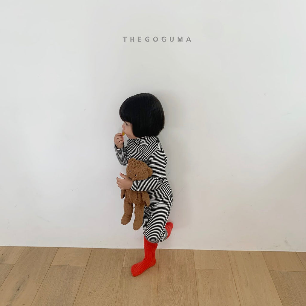 THE GOGUMA ふんわりボーダー&無地レギンス