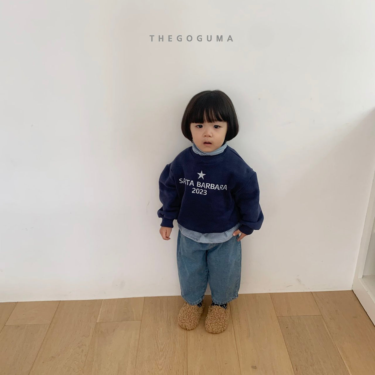 THE GOGUMA バレル裏起毛デニムパンツ