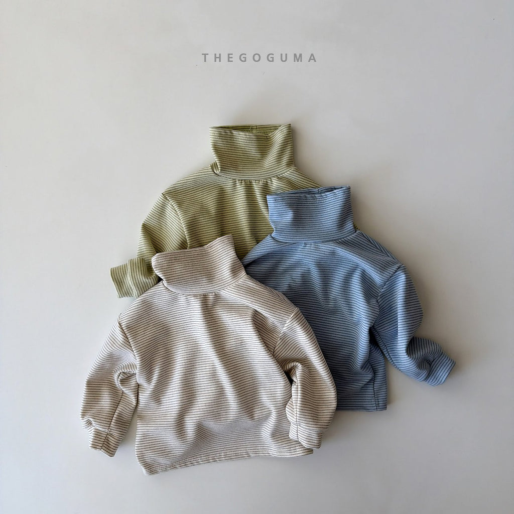 THE GOGUMA マルチボーダータートルネックTシャツ