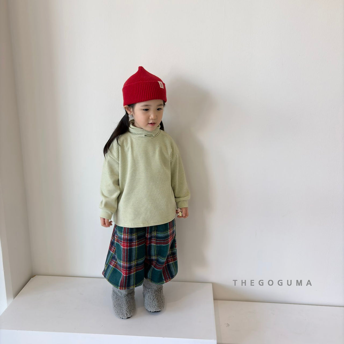 THE GOGUMA マルチボーダータートルネックTシャツ