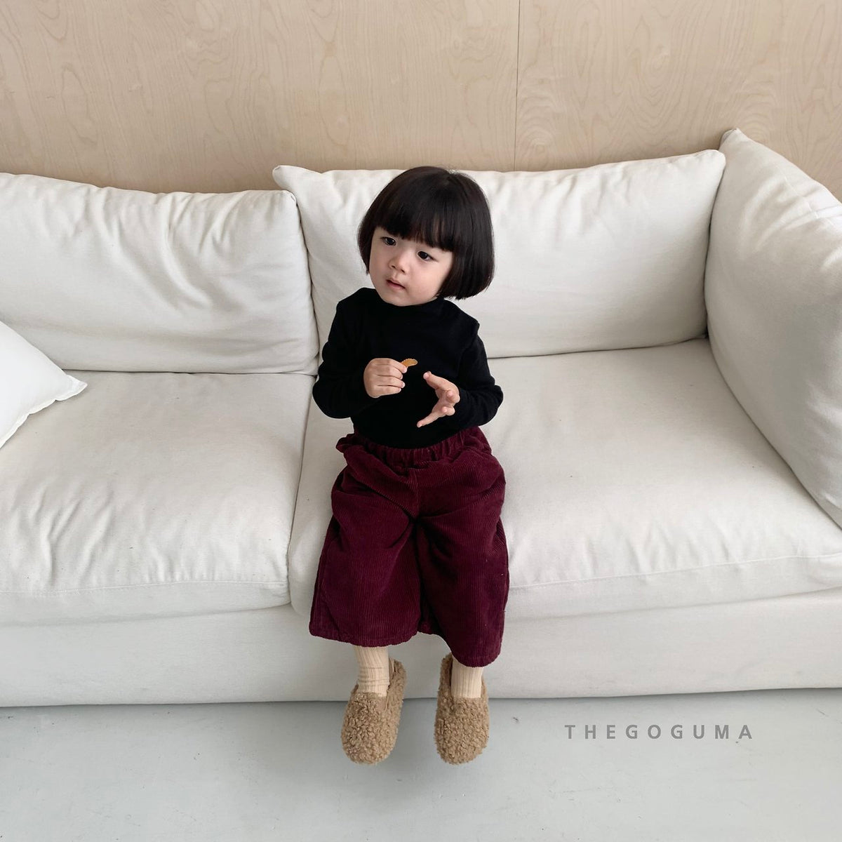 THE GOGUMA ふんわりボーダー&無地タートルネックTシャツ