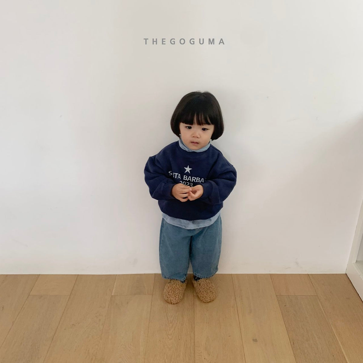 THE GOGUMA バレル裏起毛デニムパンツ
