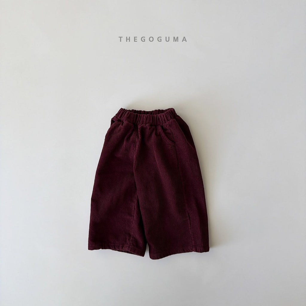THE GOGUMA カラーコーデュロイ裏起毛パンツ