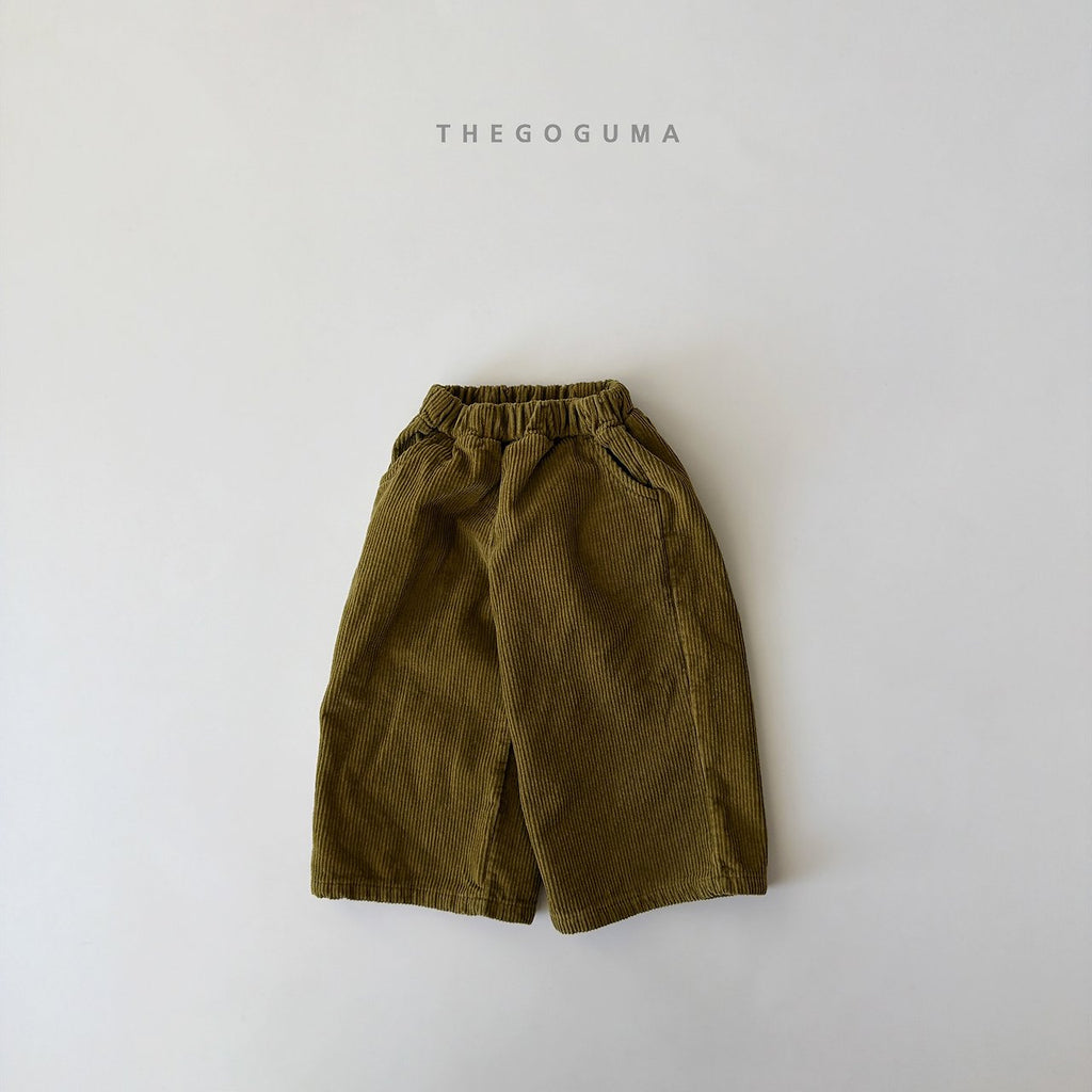 THE GOGUMA カラーコーデュロイ裏起毛パンツ
