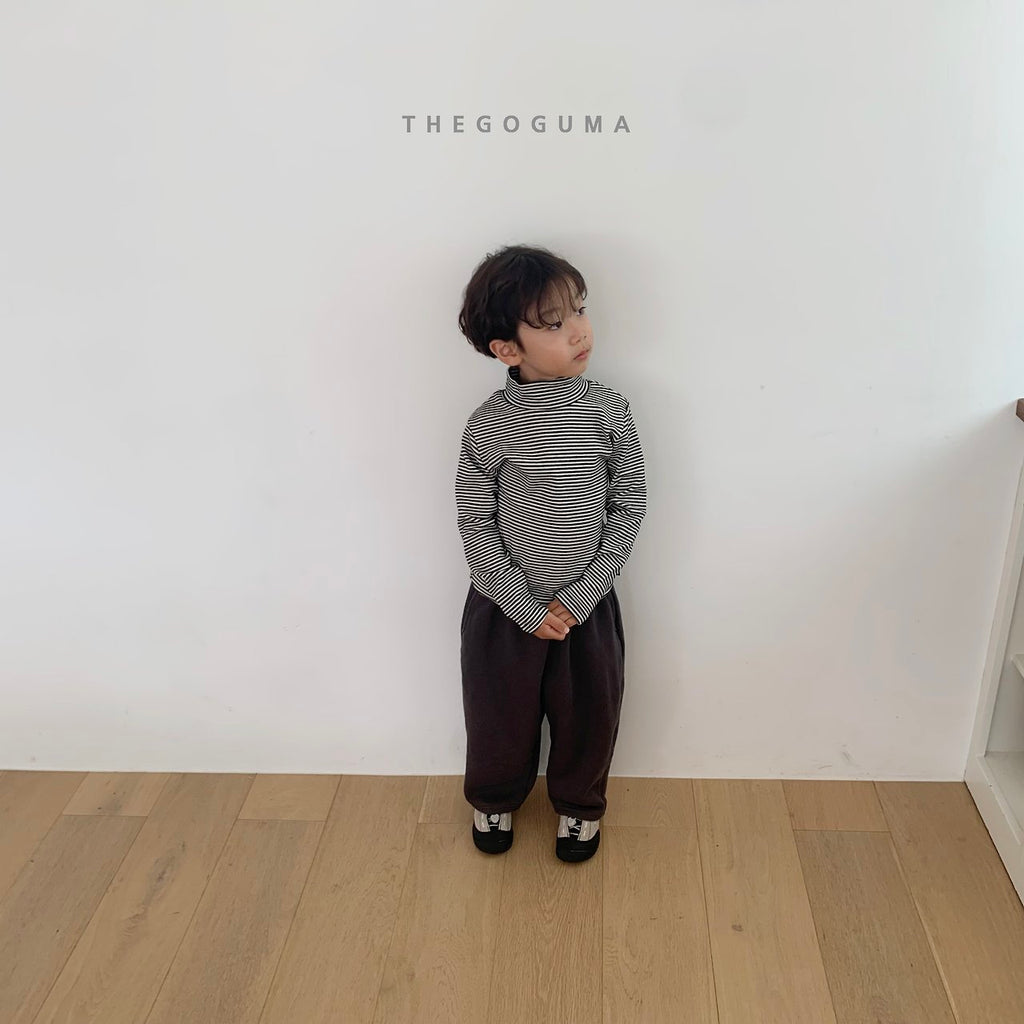 THE GOGUMA ふんわりボーダー&無地タートルネックTシャツ