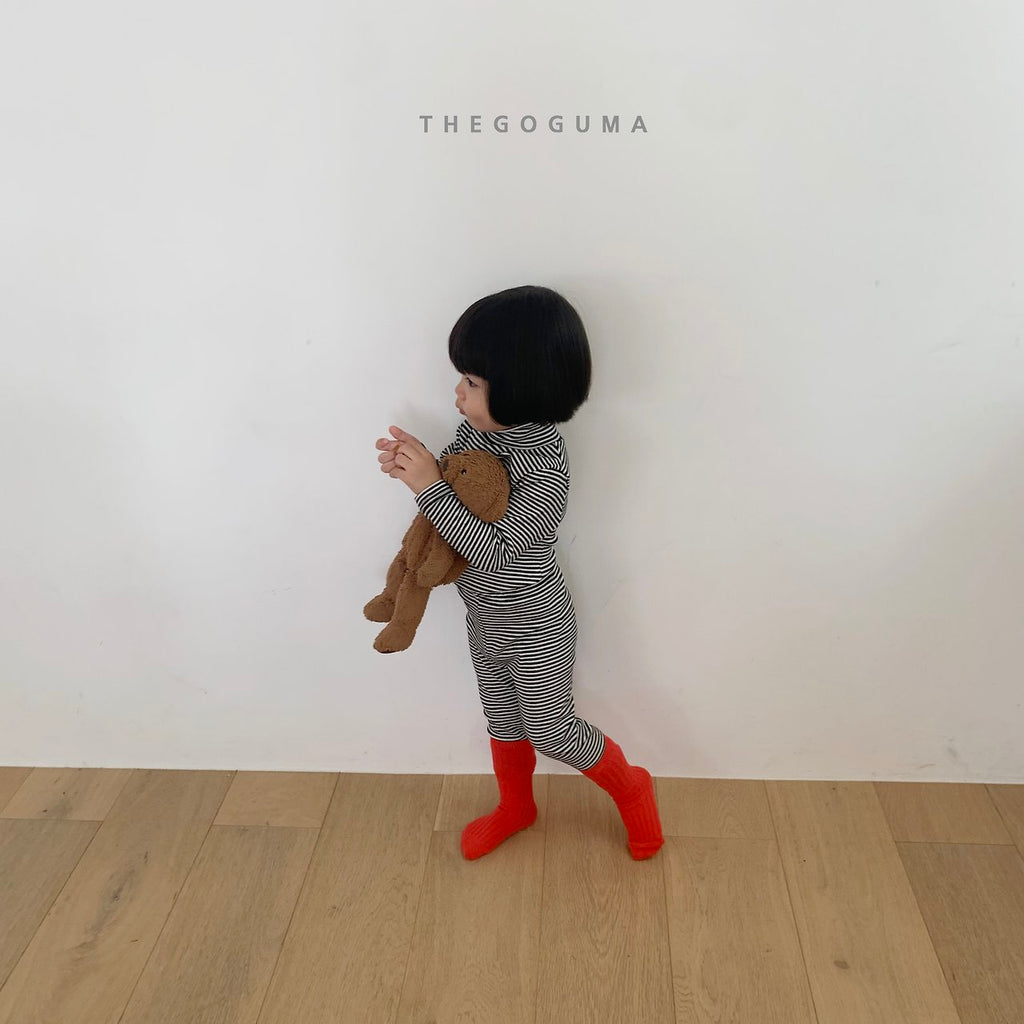 THE GOGUMA ふんわりボーダー&無地レギンス