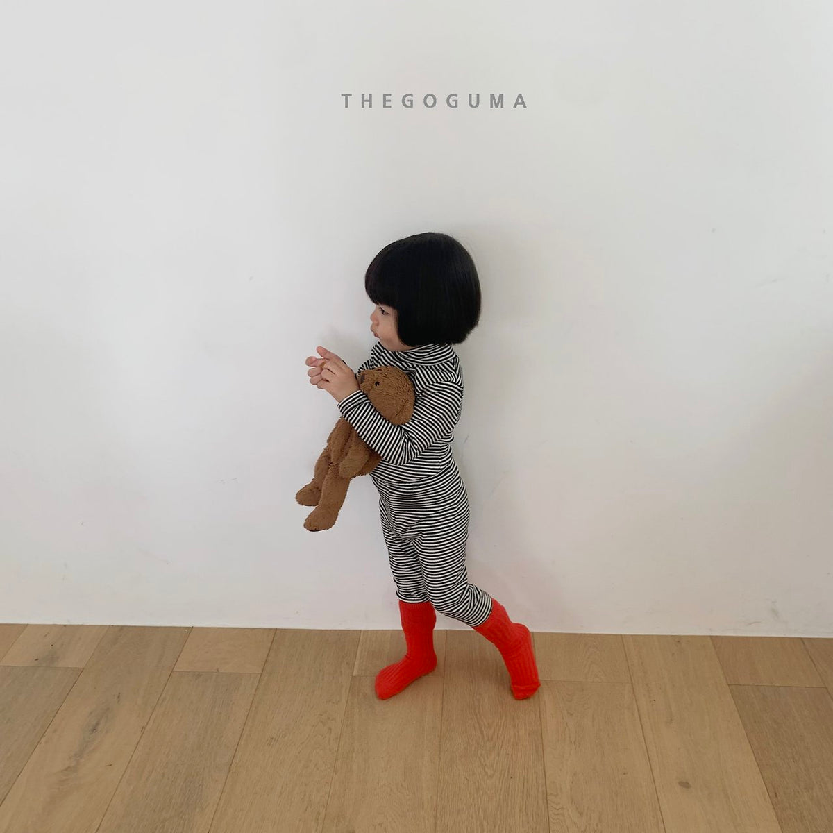 THE GOGUMA ふんわりボーダー&無地レギンス
