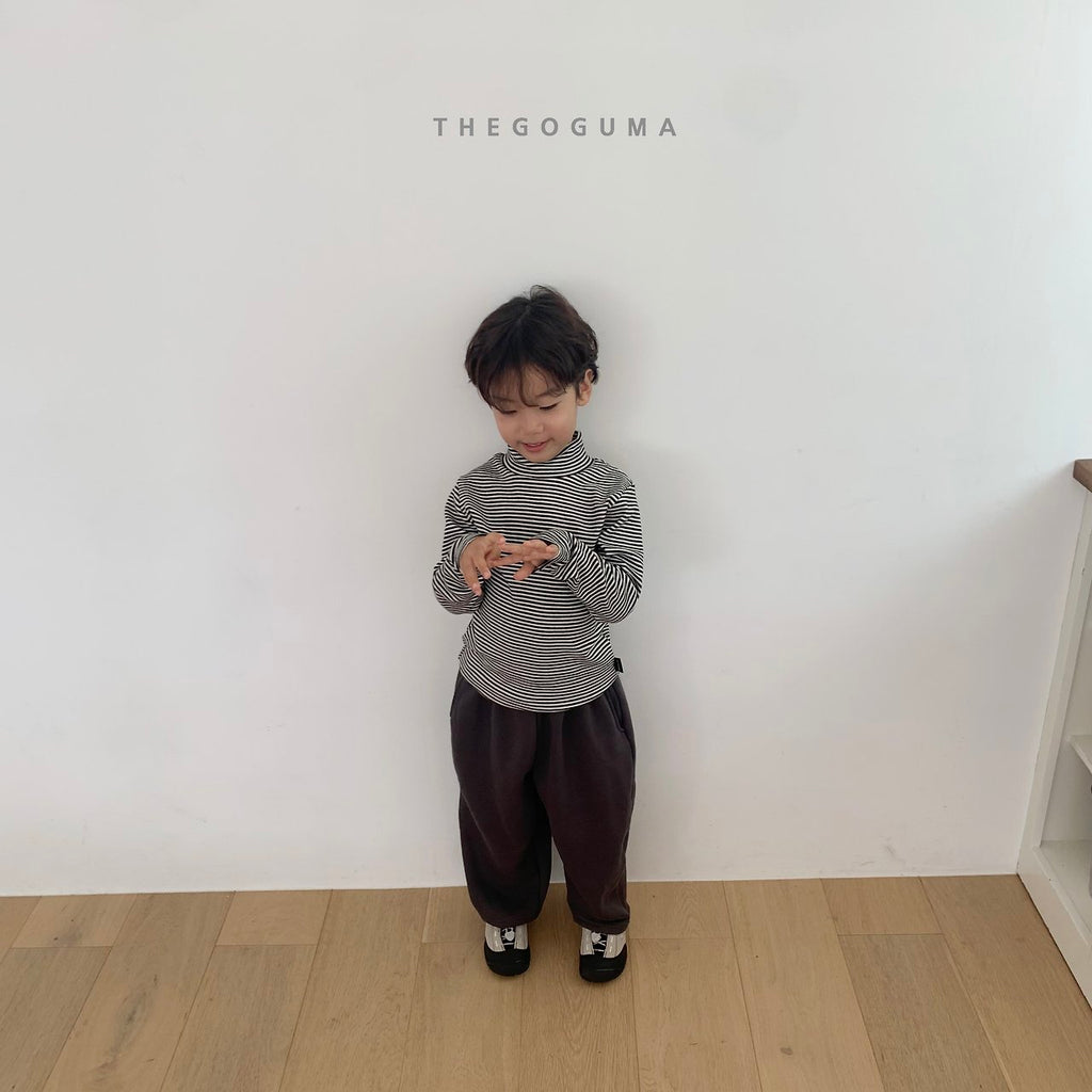 THE GOGUMA ふんわりボーダー&無地タートルネックTシャツ