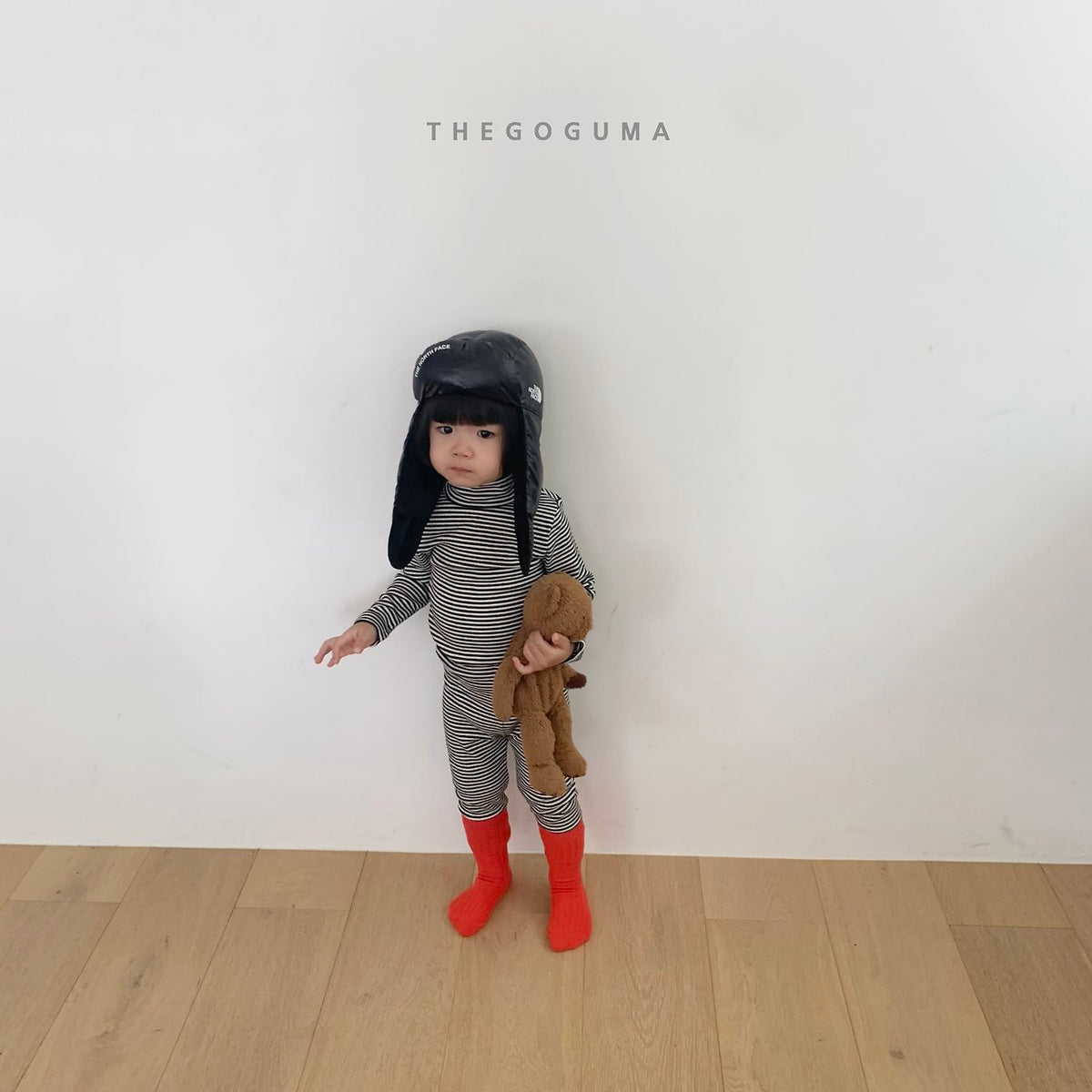 THE GOGUMA ふんわりボーダー&無地タートルネックTシャツ