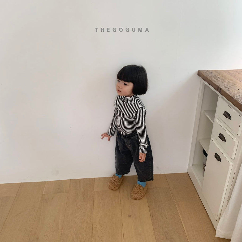 THE GOGUMA ふんわりボーダー&無地タートルネックTシャツ