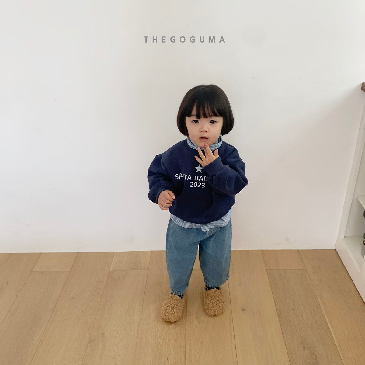 THE GOGUMA バレル裏起毛デニムパンツ