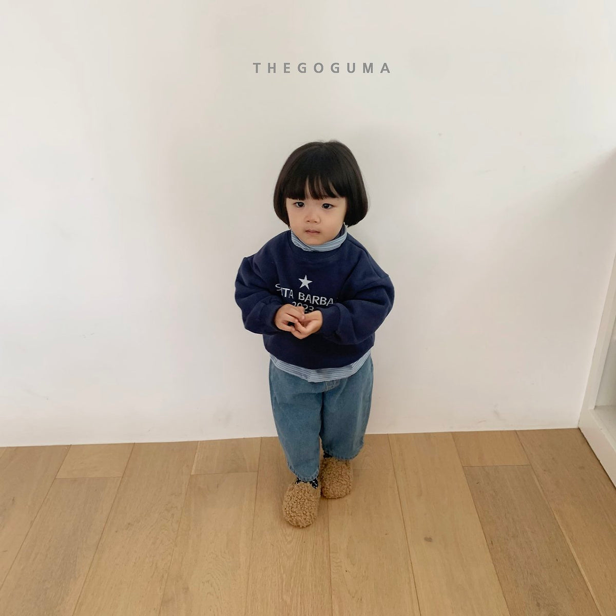 THE GOGUMA バレル裏起毛デニムパンツ