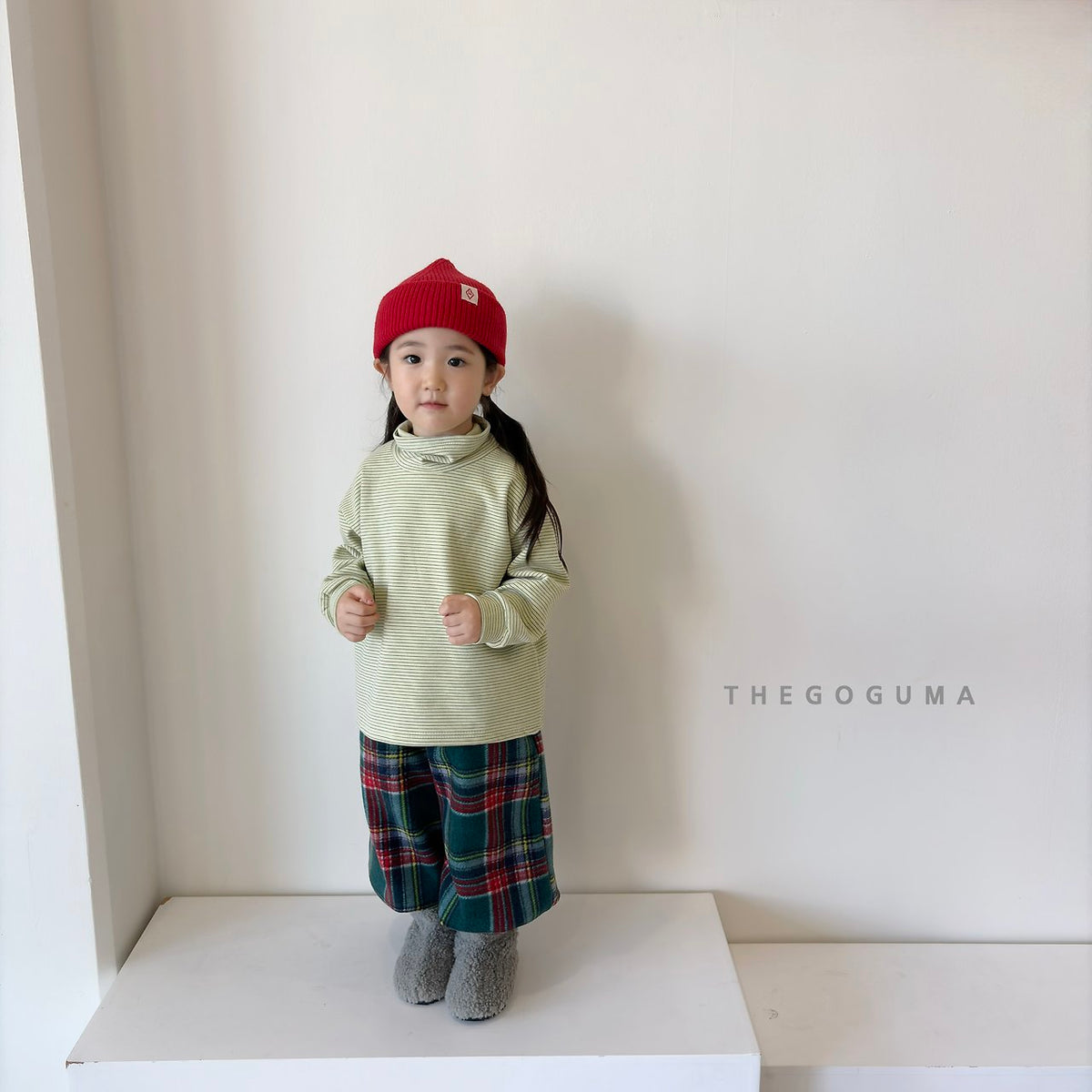 THE GOGUMA マルチボーダータートルネックTシャツ