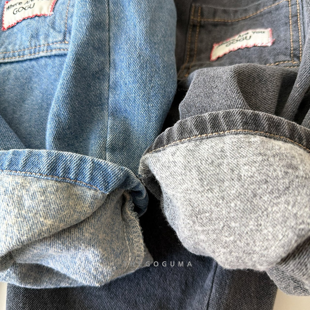 THE GOGUMA バレル裏起毛デニムパンツ