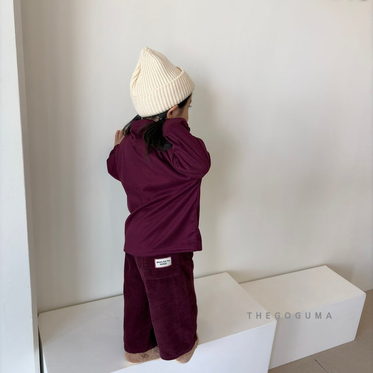 THE GOGUMA 無地ストレッチタートルネックTシャツ