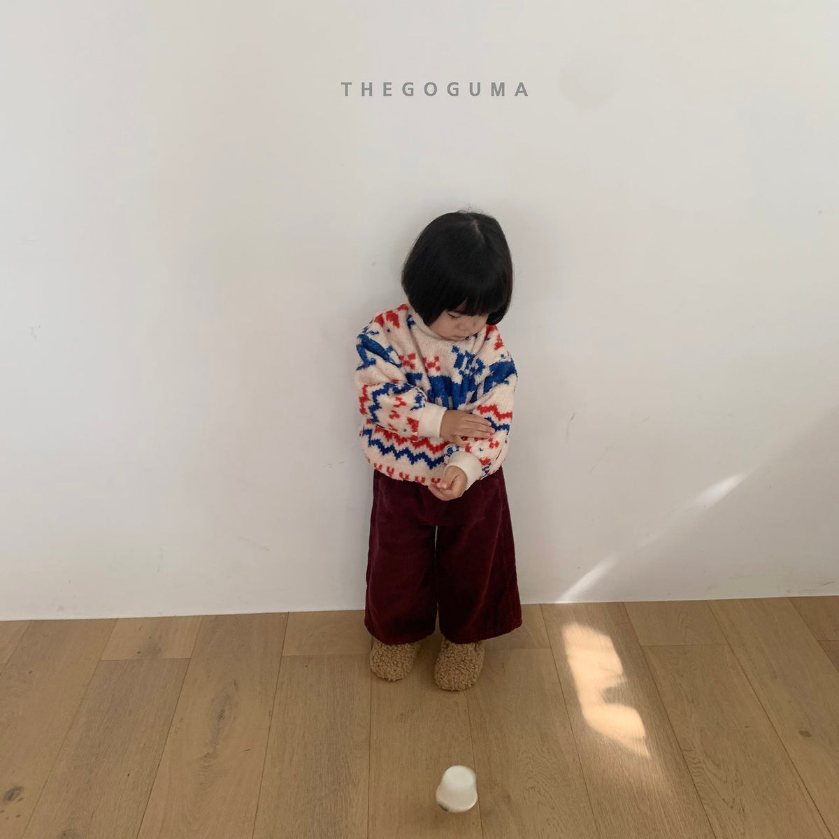 THE GOGUMA カラーコーデュロイ裏起毛パンツ