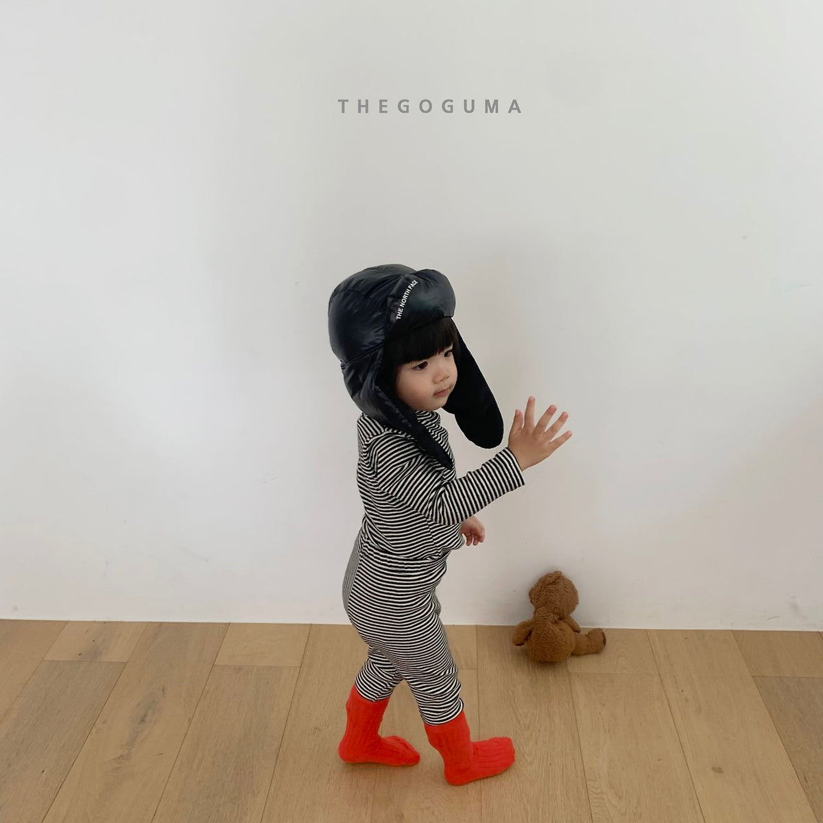 THE GOGUMA ふんわりボーダー&無地レギンス