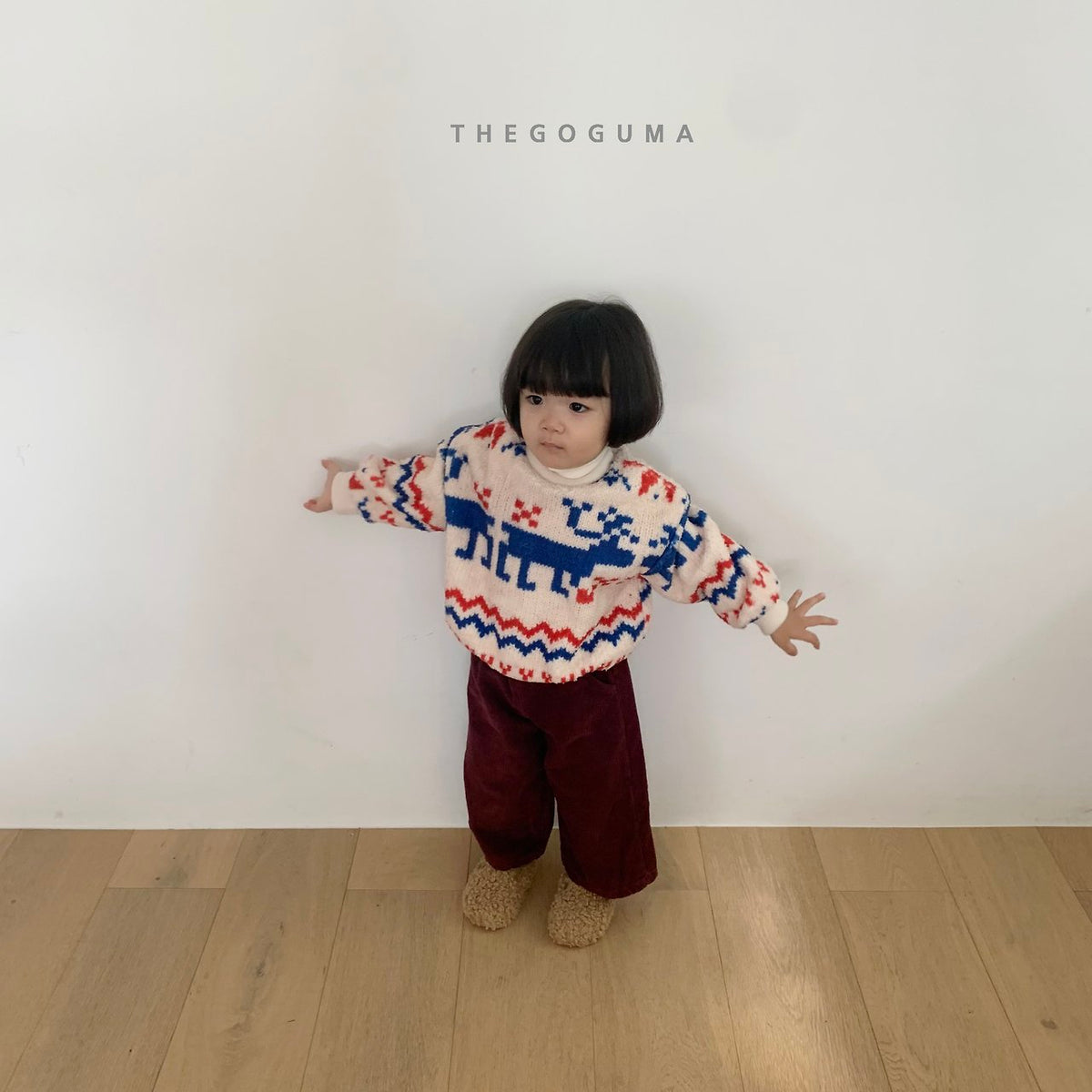THE GOGUMA カラーコーデュロイ裏起毛パンツ