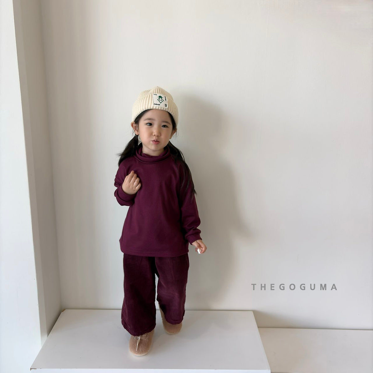 THE GOGUMA 無地ストレッチタートルネックTシャツ