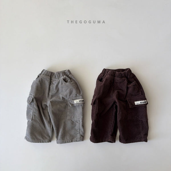THE GOGUMA コーデュロイカーゴ裏起毛パンツ