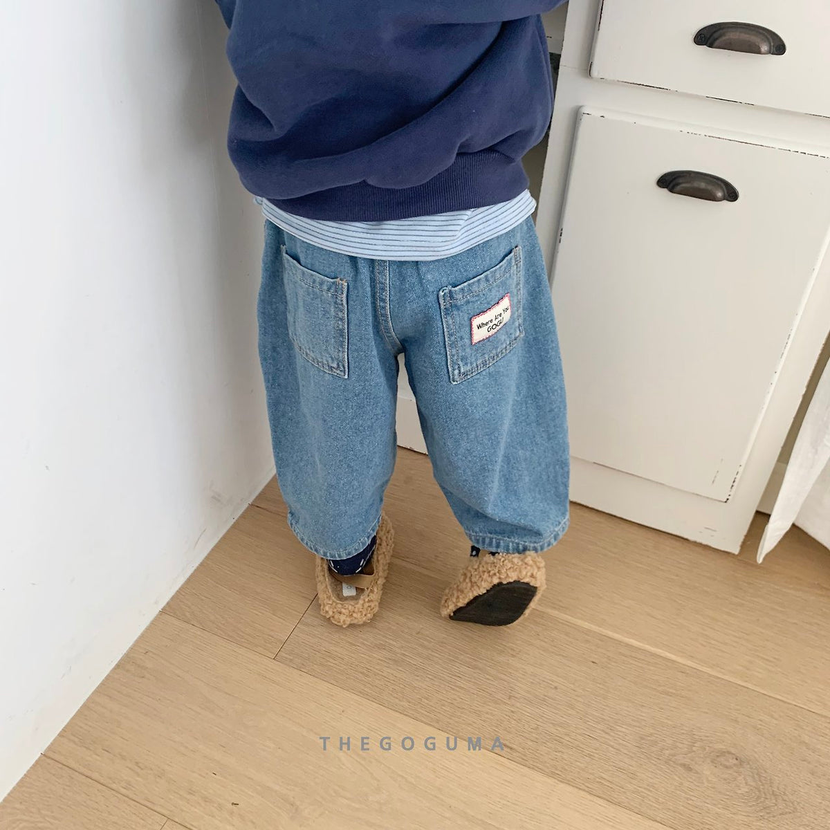 THE GOGUMA バレル裏起毛デニムパンツ