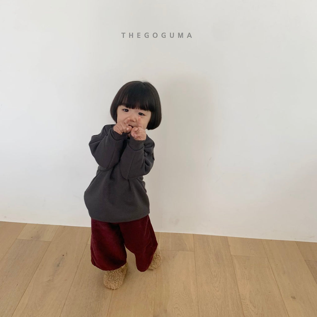 THE GOGUMA カラーコーデュロイ裏起毛パンツ