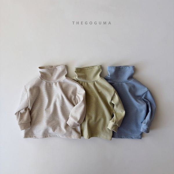 THE GOGUMA マルチボーダータートルネックTシャツ