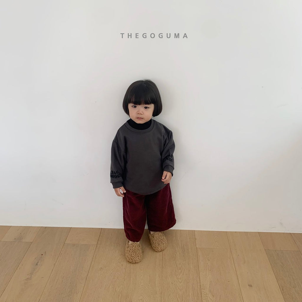 THE GOGUMA カラーコーデュロイ裏起毛パンツ