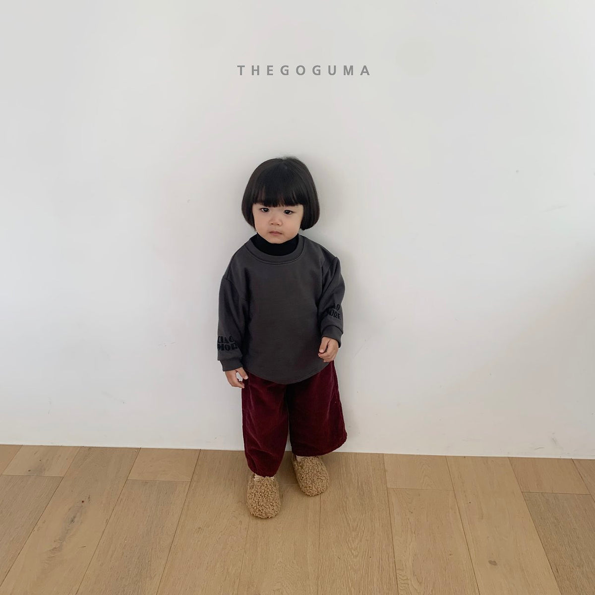 THE GOGUMA カラーコーデュロイ裏起毛パンツ