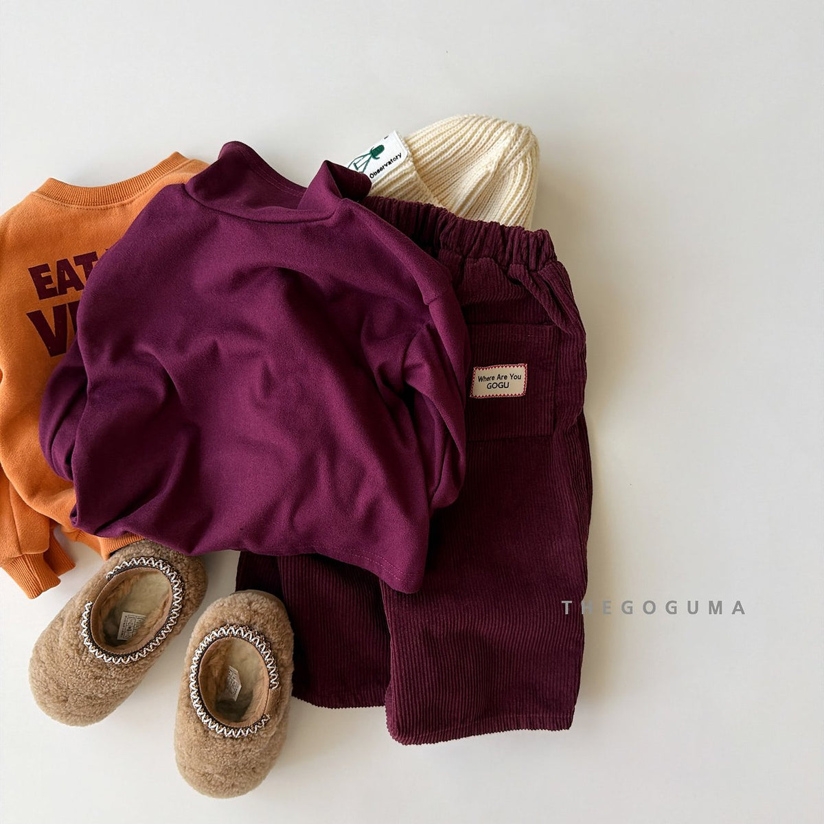 THE GOGUMA 無地ストレッチタートルネックTシャツ