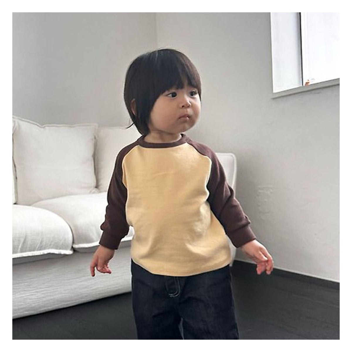 Ko and Ko クレヨンラグランロンT