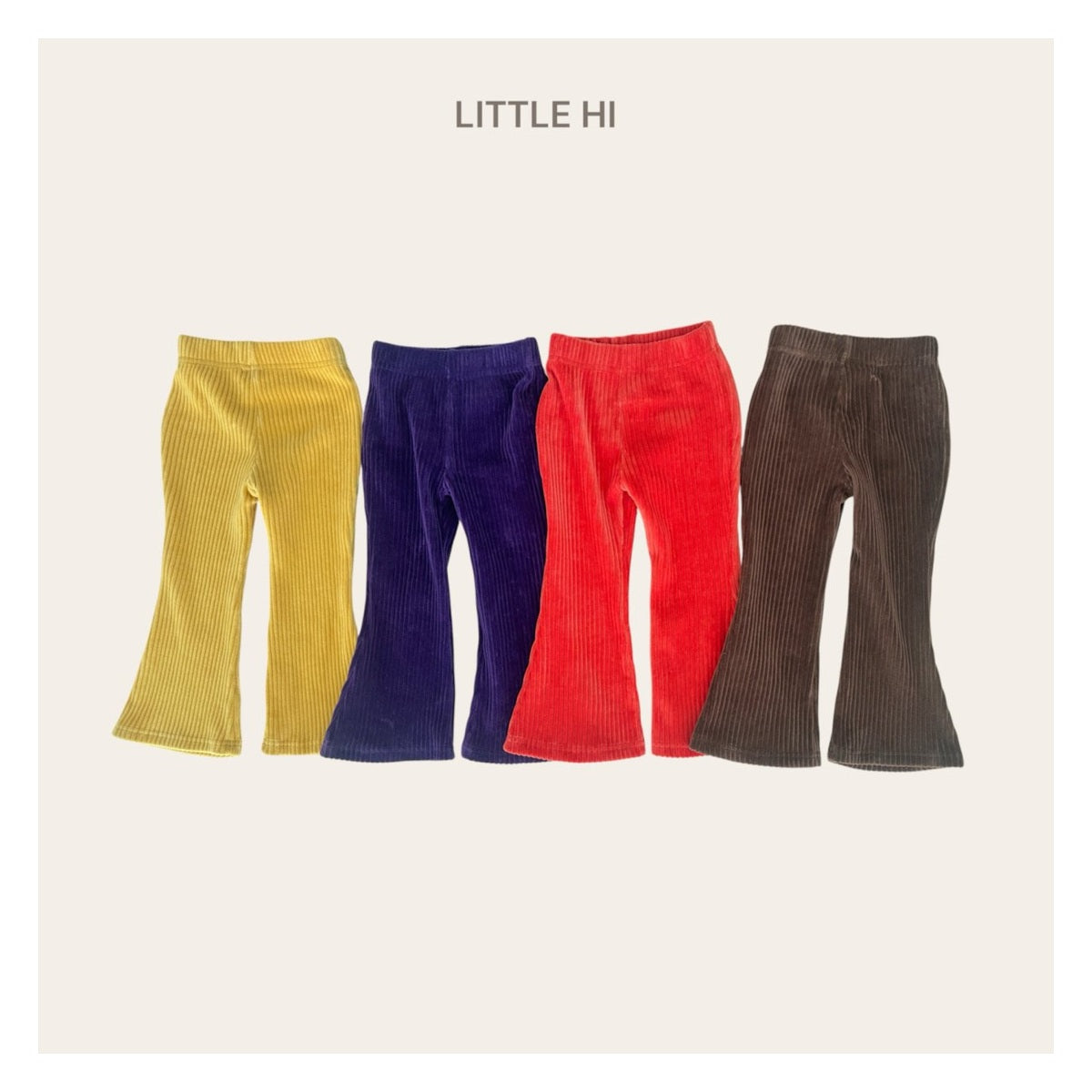 LITTLE HI ベロアブーツカットパンツ