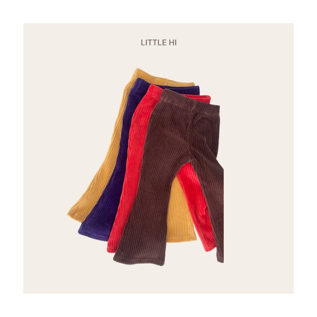 LITTLE HI ベロアブーツカットパンツ