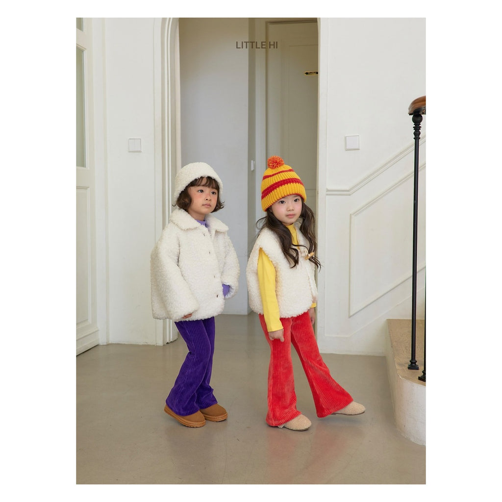 LITTLE HI ベロアブーツカットパンツ