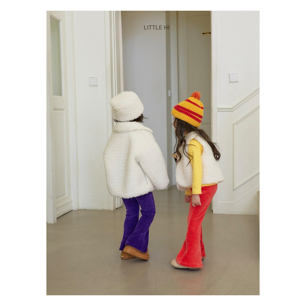 LITTLE HI ベロアブーツカットパンツ
