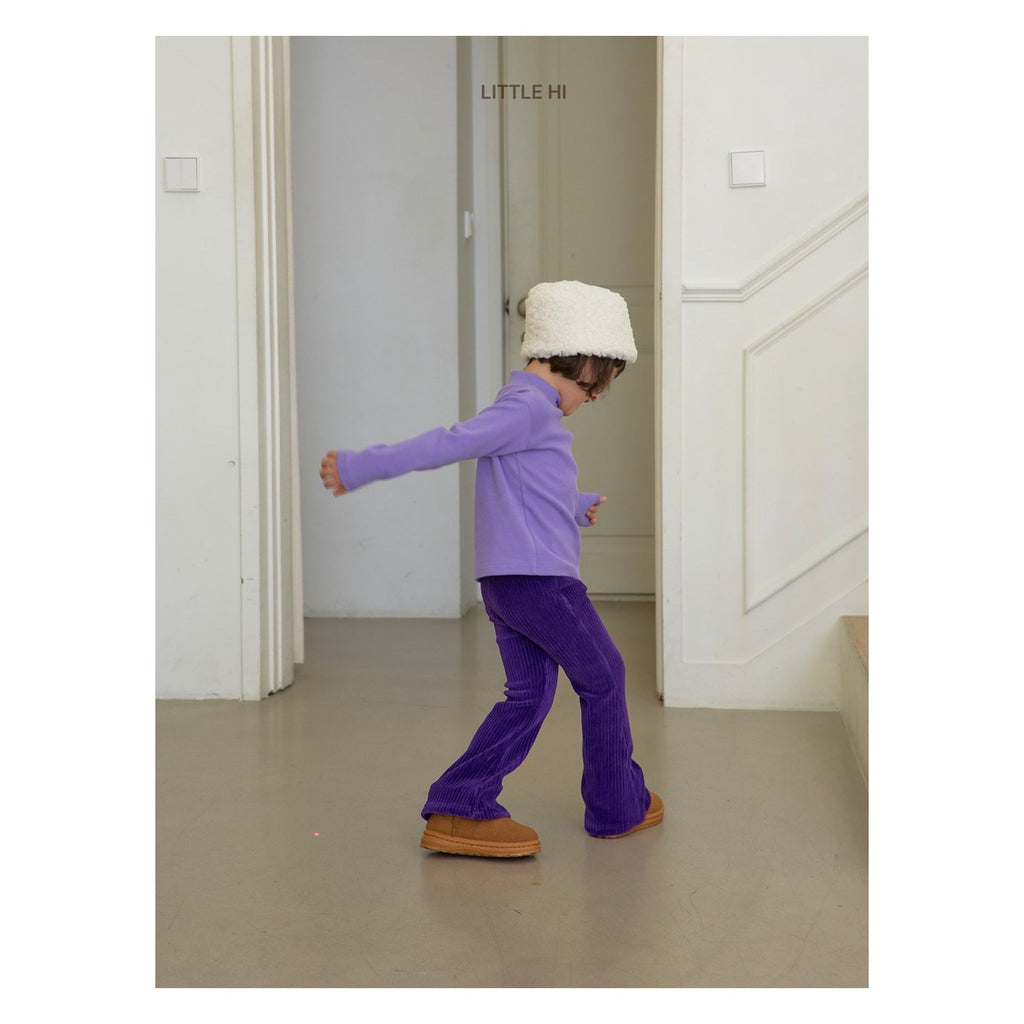 LITTLE HI ベロアブーツカットパンツ