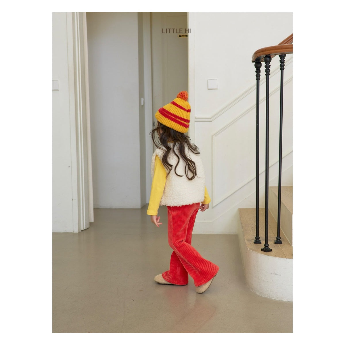 LITTLE HI ベロアブーツカットパンツ