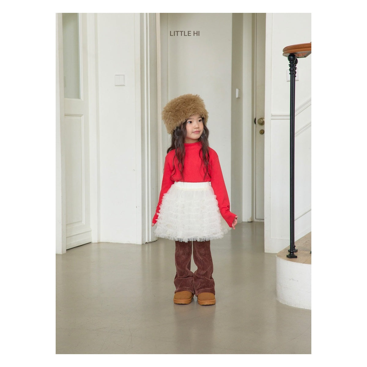 LITTLE HI ベロアブーツカットパンツ
