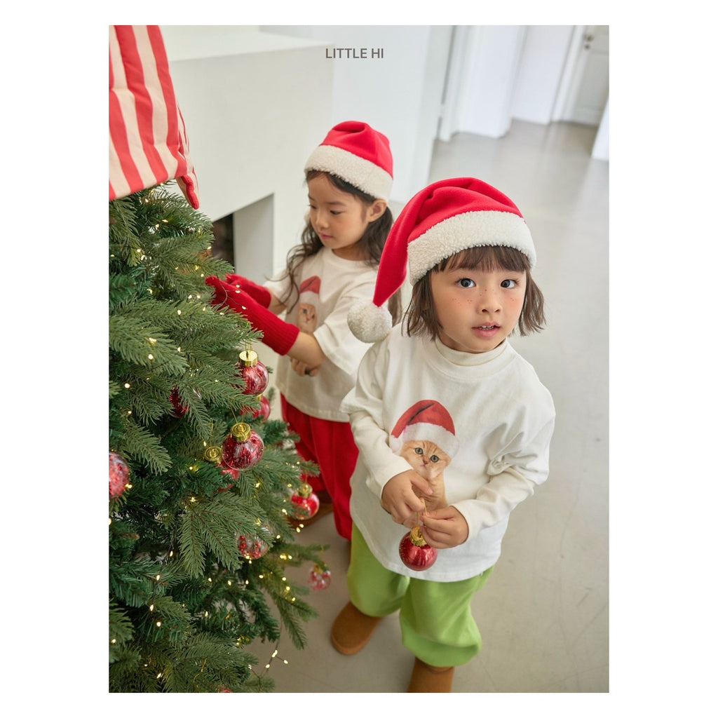 LITTLE HI メリーキャット ピーチTシャツ