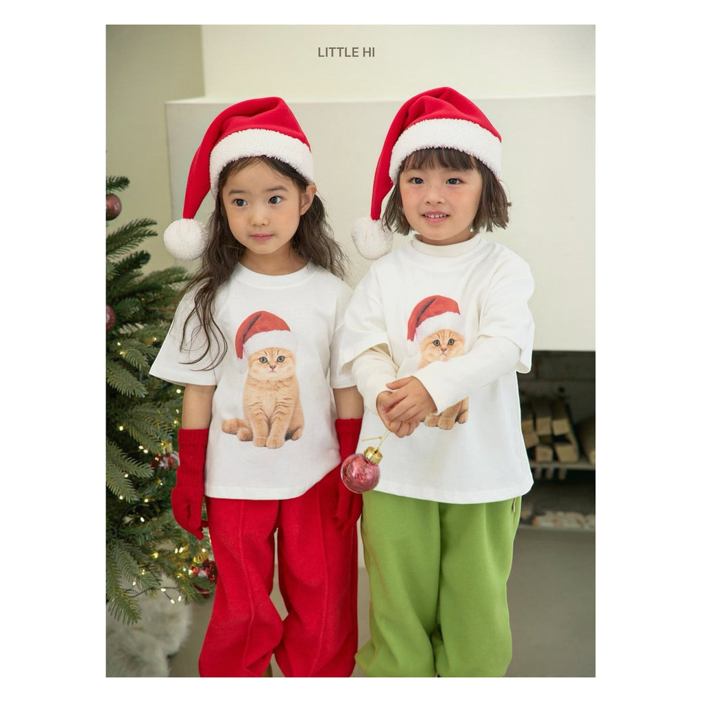 LITTLE HI メリーキャット ピーチTシャツ