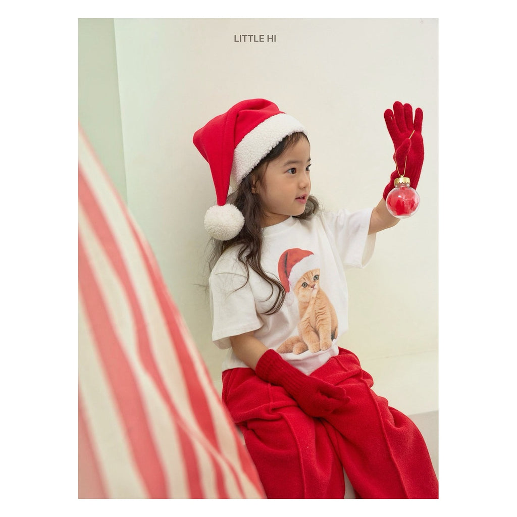 LITTLE HI メリーキャット ピーチTシャツ