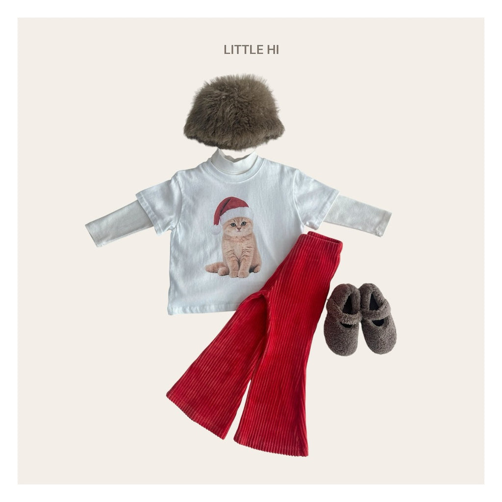 LITTLE HI メリーキャット ピーチTシャツ