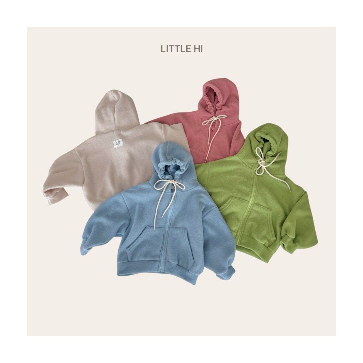LITTLE HI ぽんそんい フード ジップアップ
