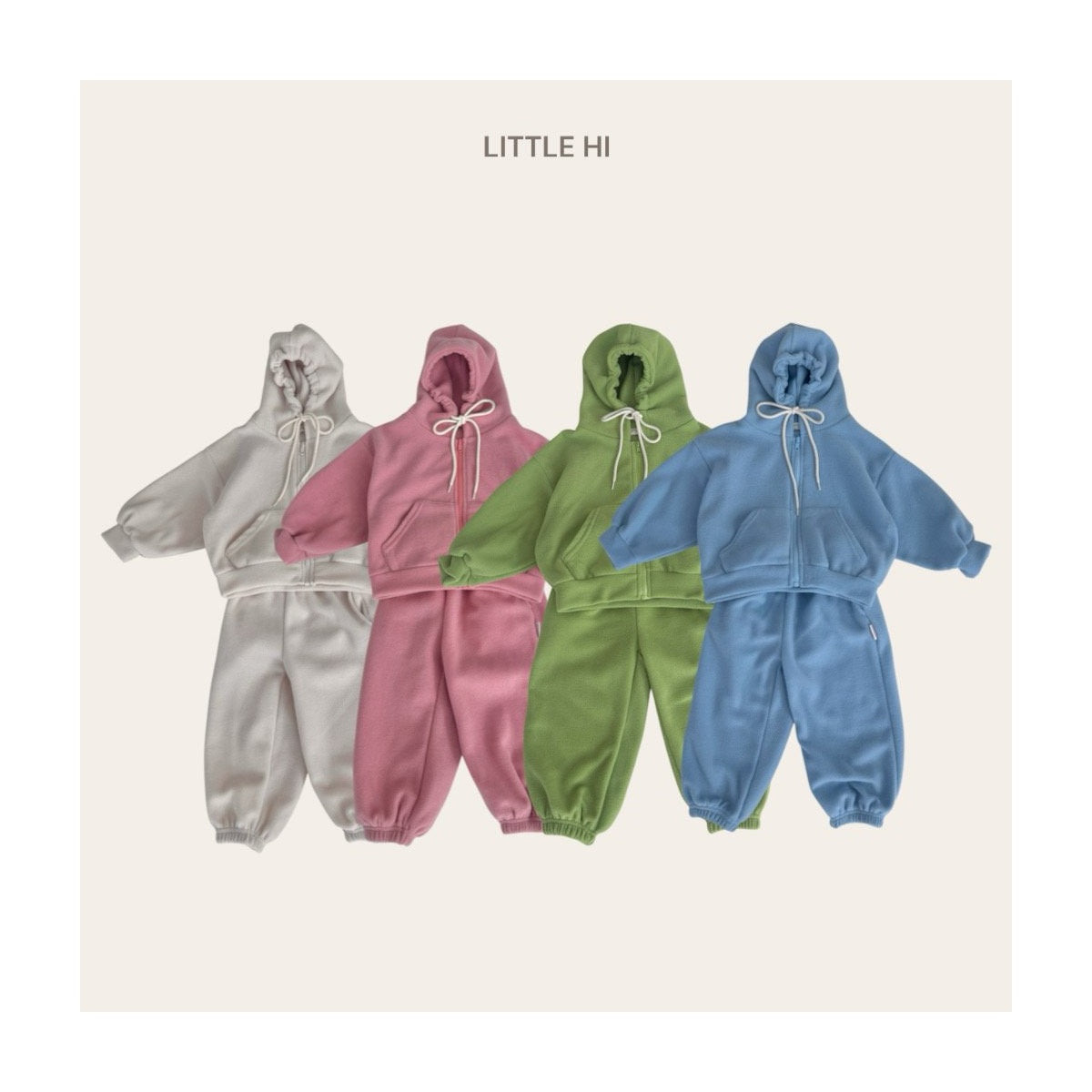 LITTLE HI ぽんそんい フード ジップアップ