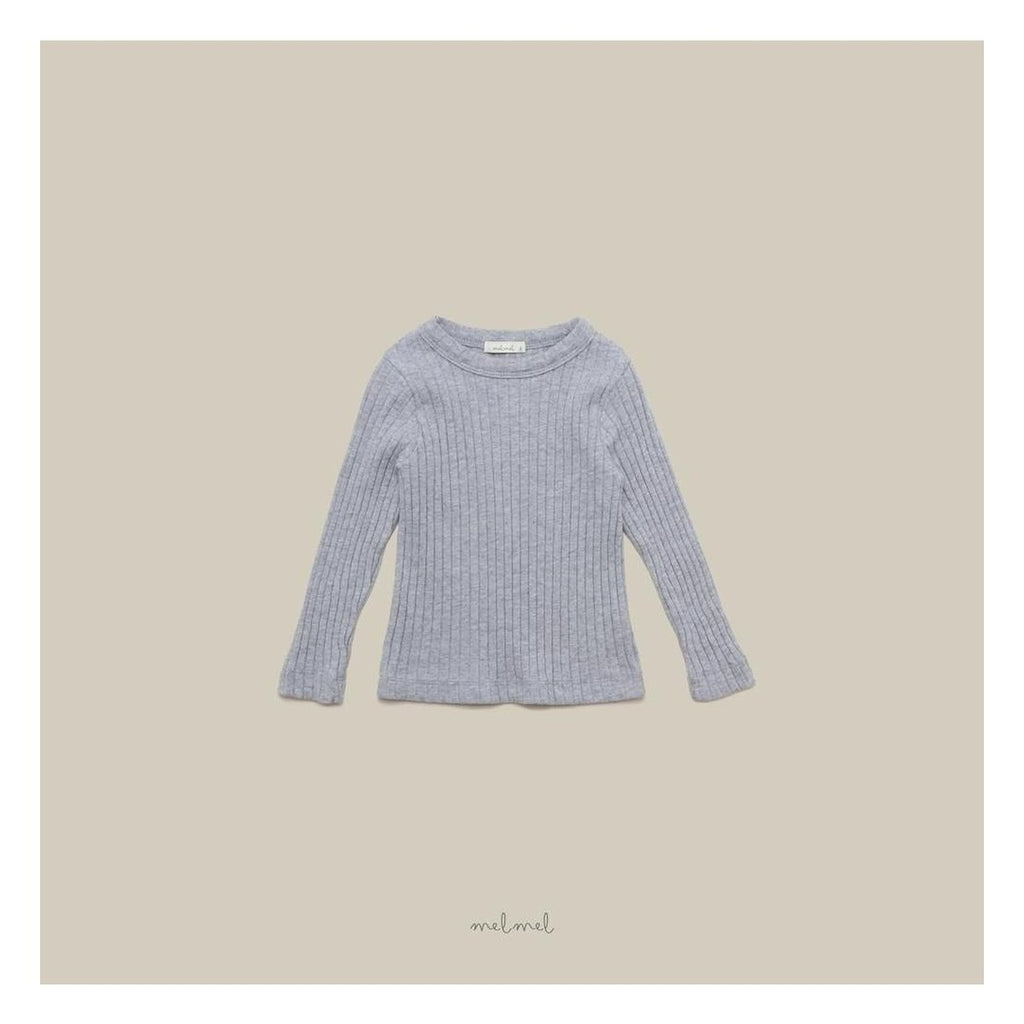 melmel ミルクコットンリブTシャツ