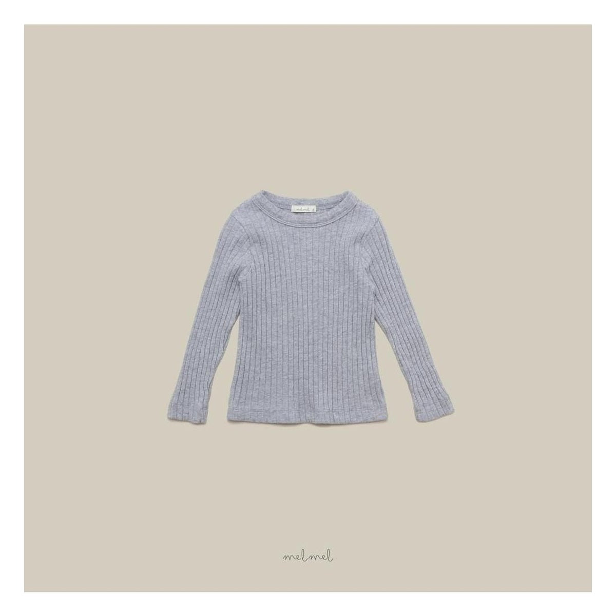 melmel ミルクコットンリブTシャツ