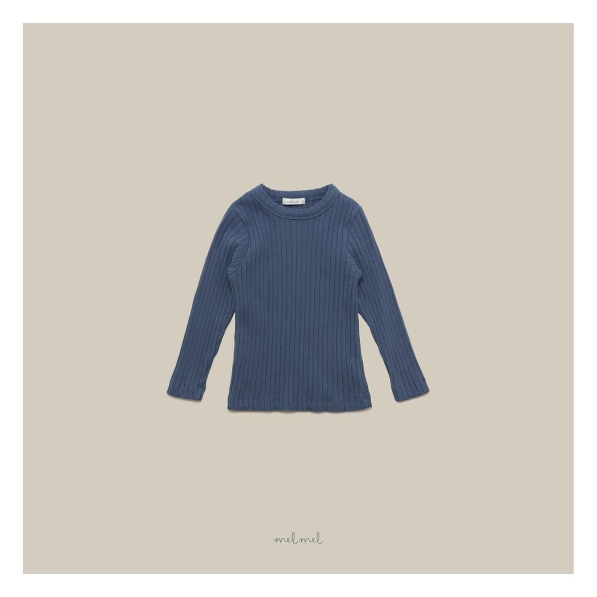 melmel ミルクコットンリブTシャツ