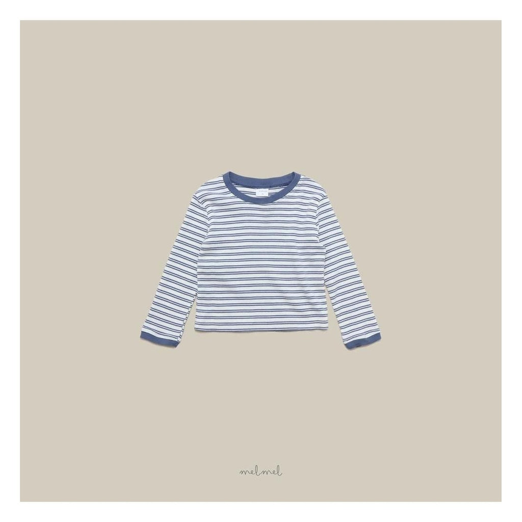 melmel 配色ボーダーTシャツ