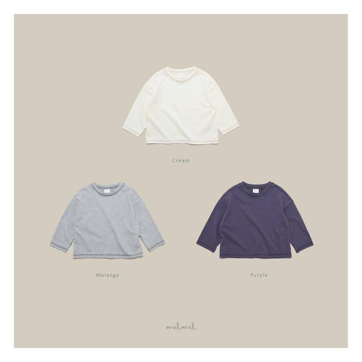 melmel ステッチTシャツ