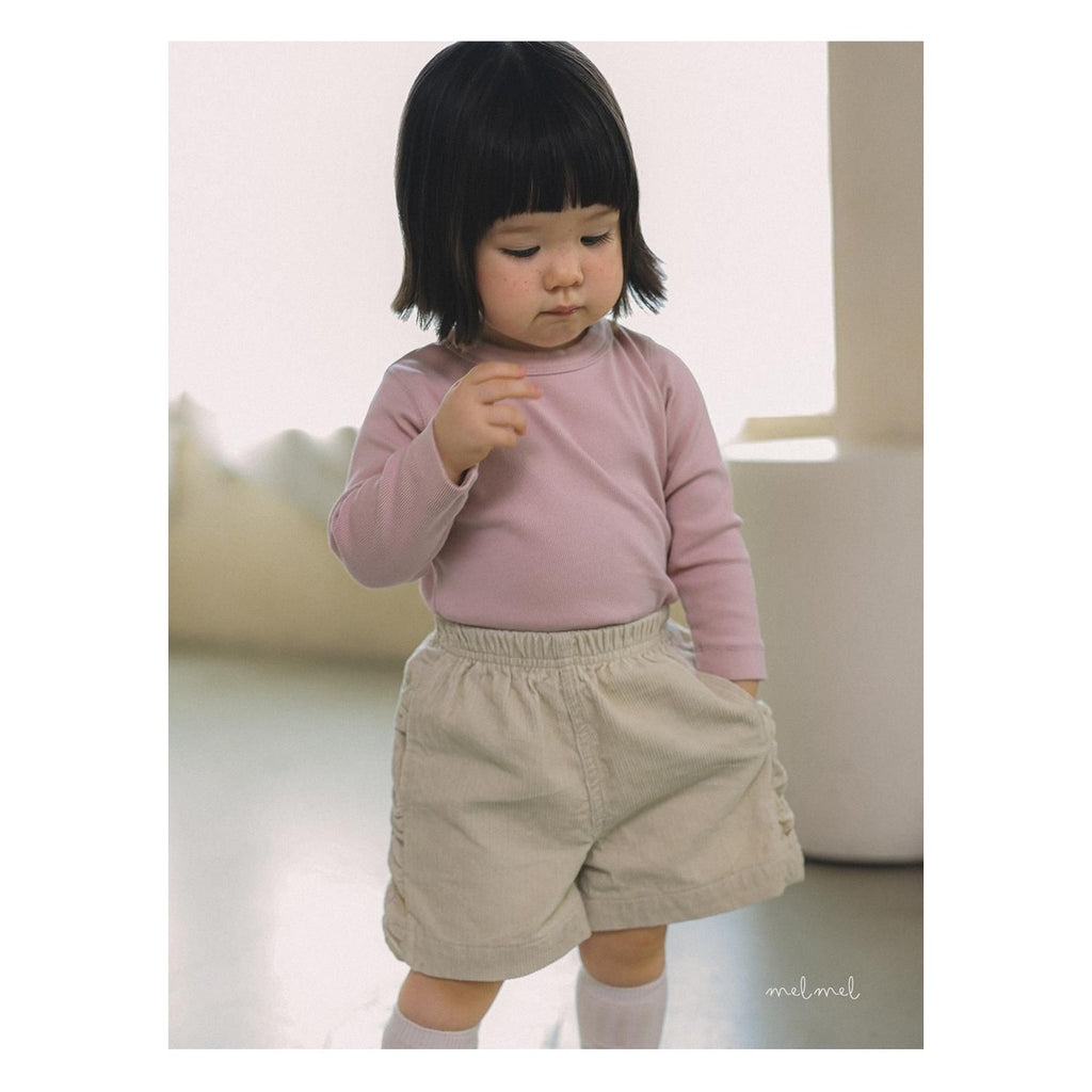 melmel コーデュロイショートパンツ